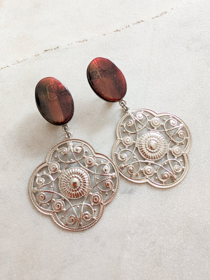 Longues boucles argent