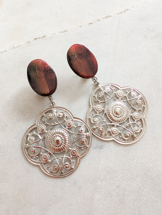 Longues boucles argent