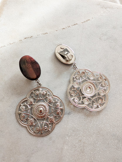 Longues boucles argent