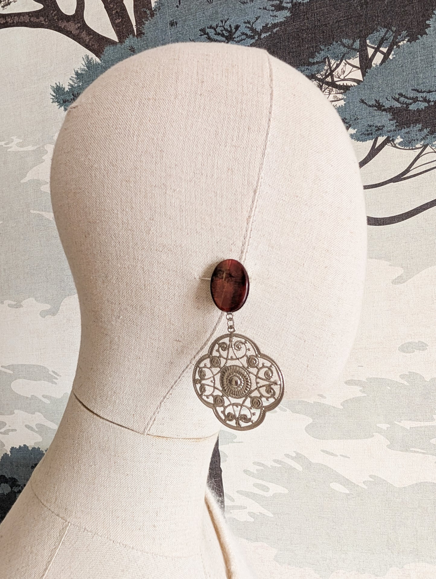 Longues boucles argent