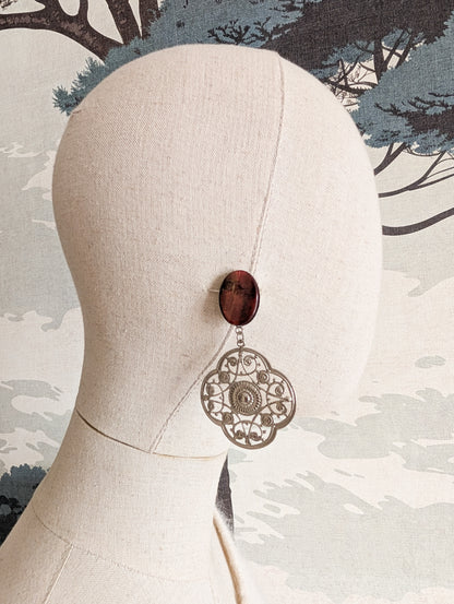 Longues boucles argent