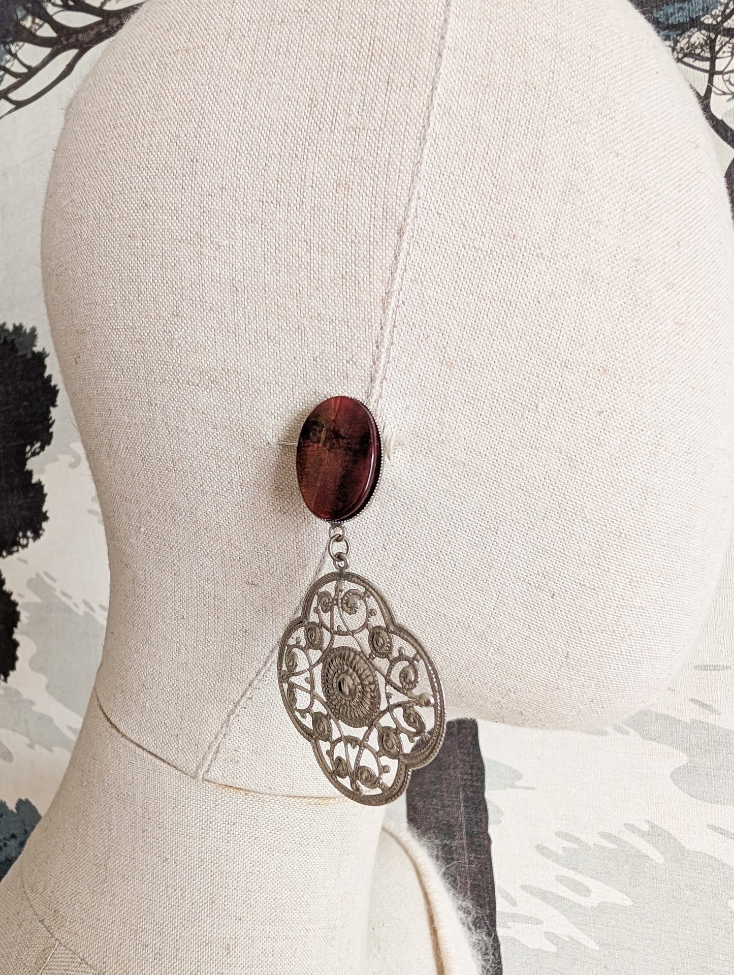 Longues boucles argent