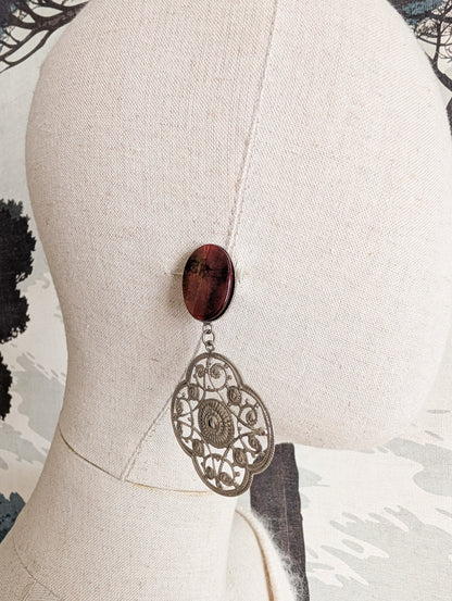 Longues boucles argent