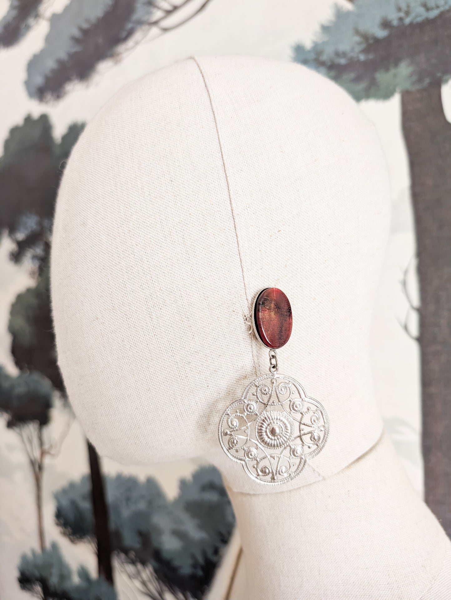 Longues boucles argent