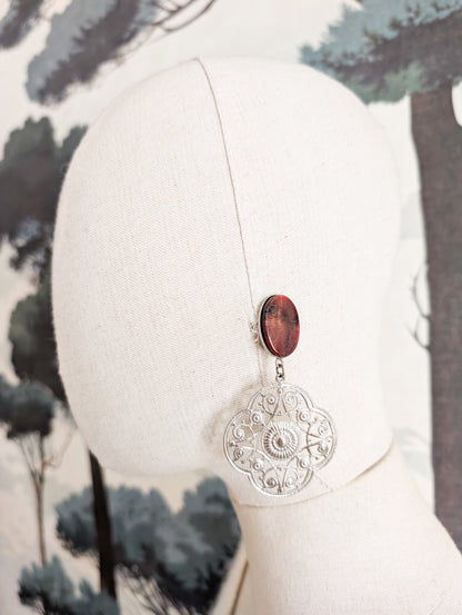 Longues boucles argent