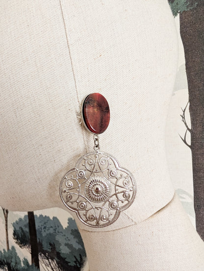 Longues boucles argent