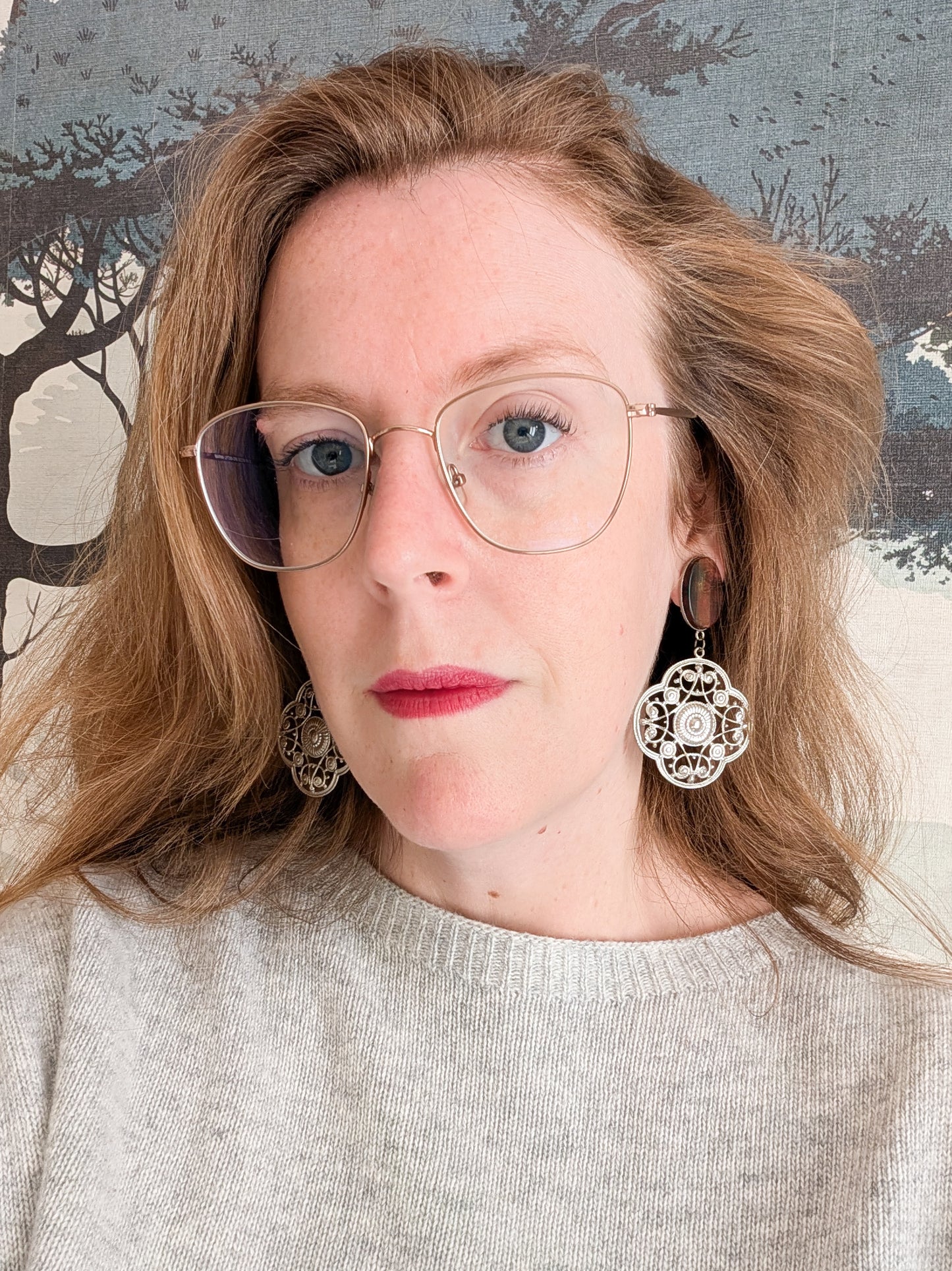 Longues boucles argent