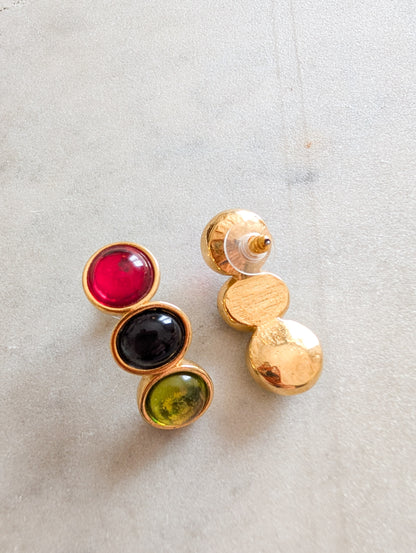 Boucles cabochons pour oreilles percées