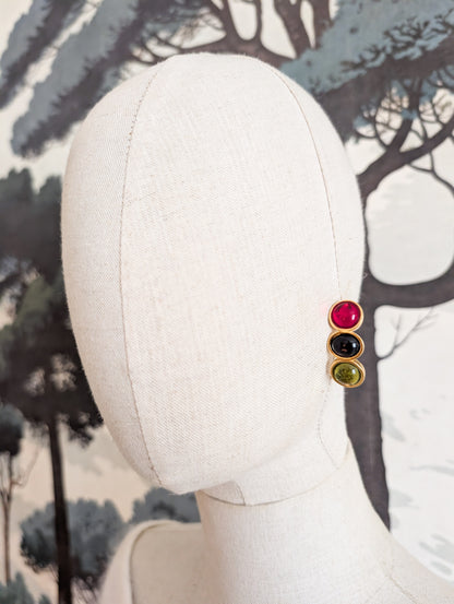 Boucles cabochons pour oreilles percées