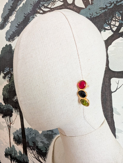 Boucles cabochons pour oreilles percées