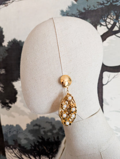 Longues boucles fleurs