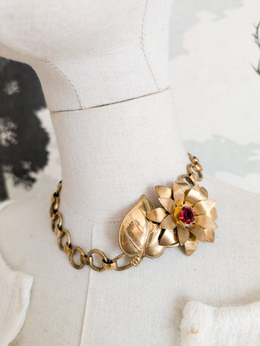 Collier fleur 1950