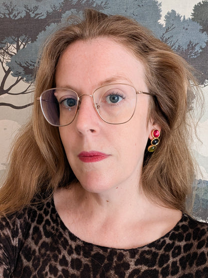 Boucles cabochons pour oreilles percées