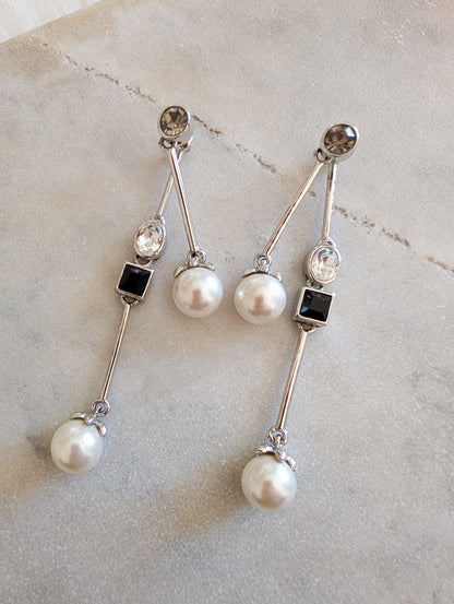 Longues boucles perles