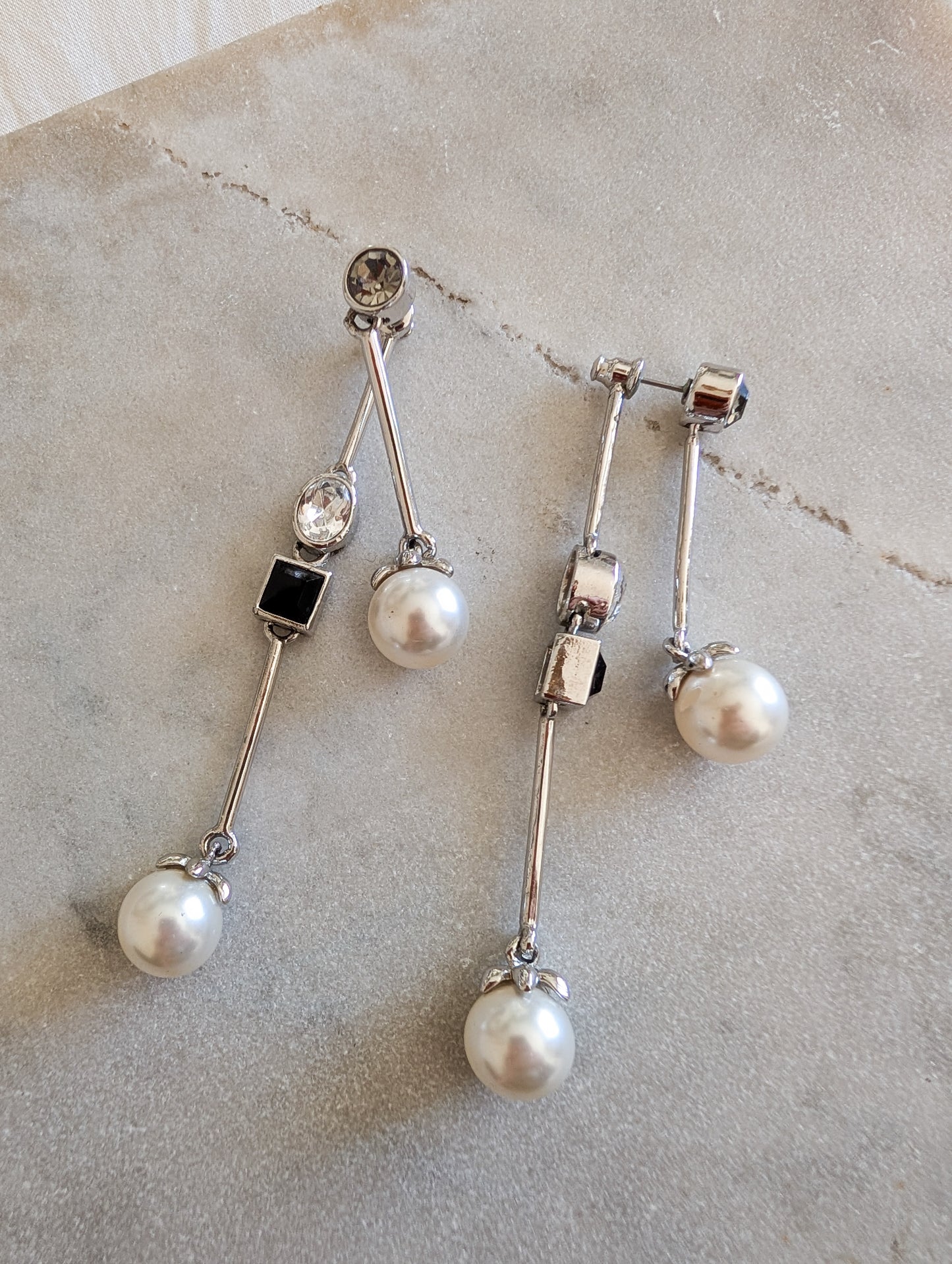 Longues boucles perles