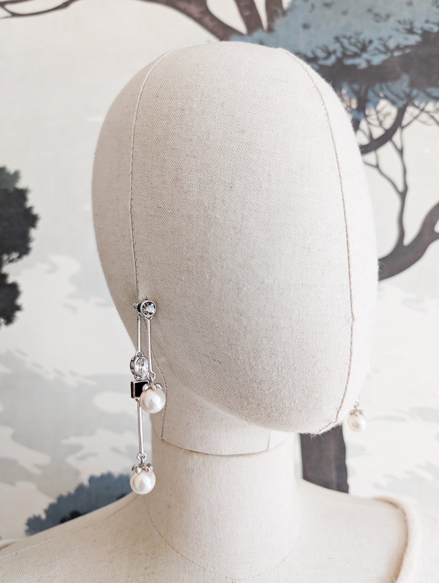 Longues boucles perles