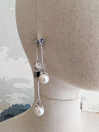 Longues boucles perles