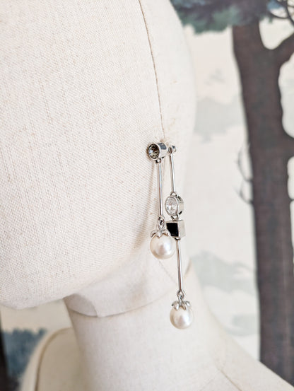 Longues boucles perles