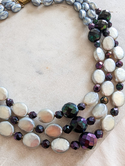 Collier en verre 60's