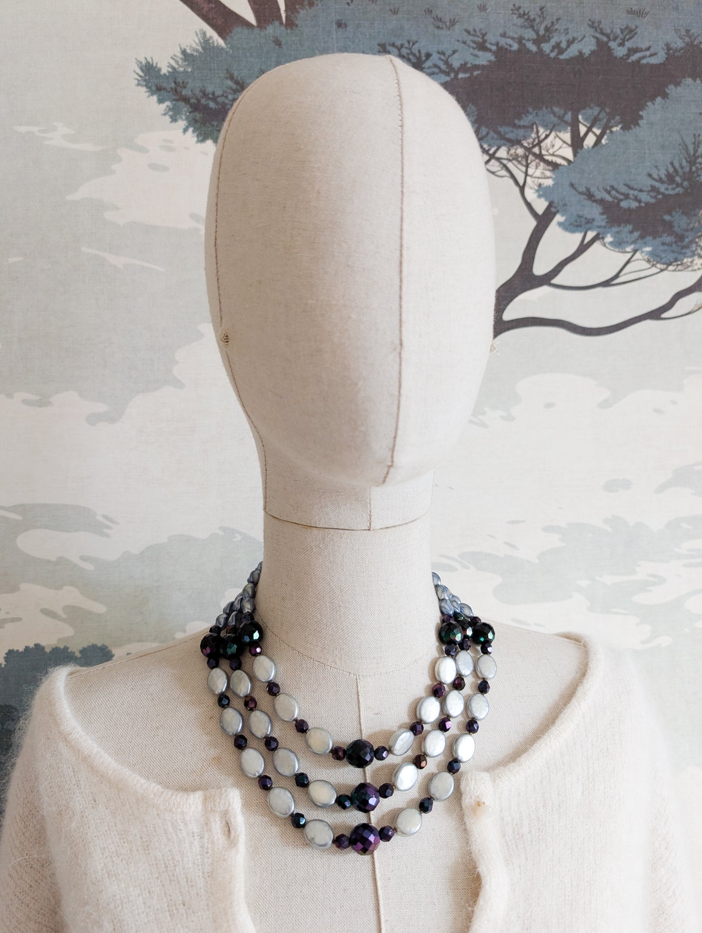Collier en verre 60's