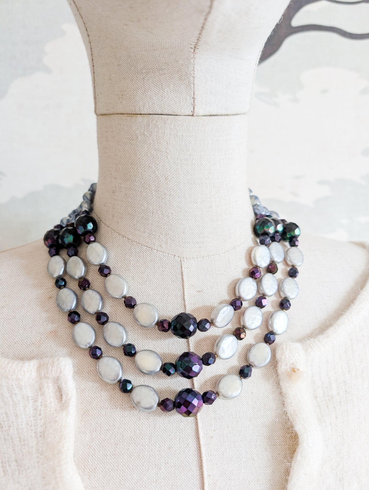 Collier en verre 60's