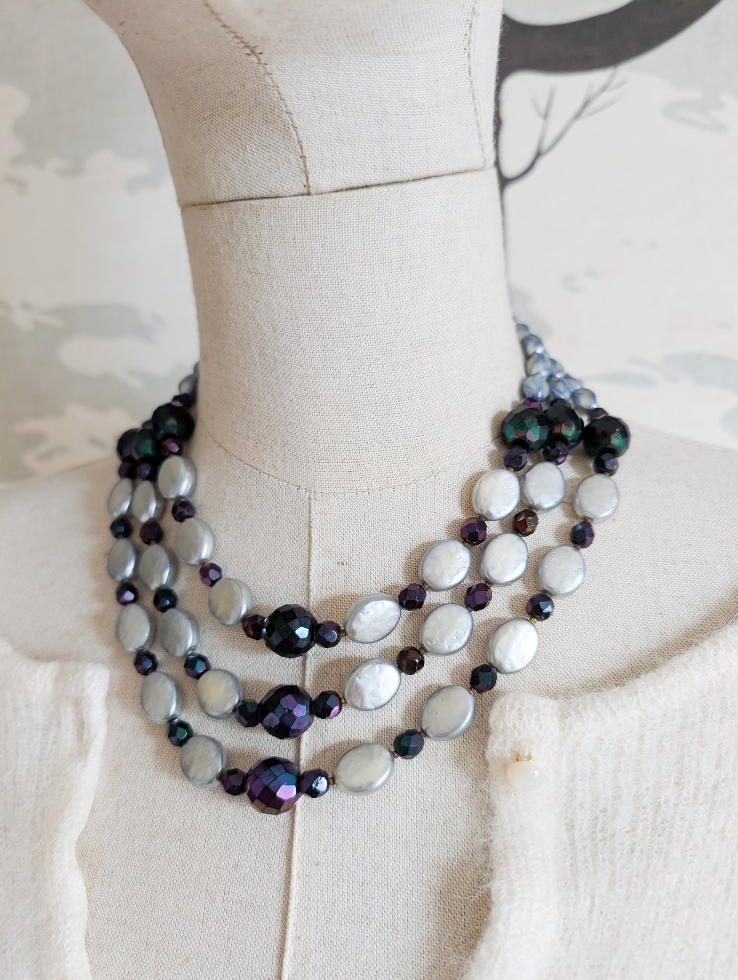 Collier en verre 60's