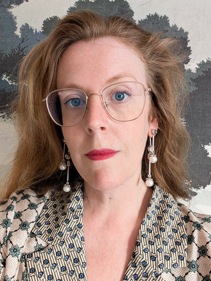 Longues boucles perles