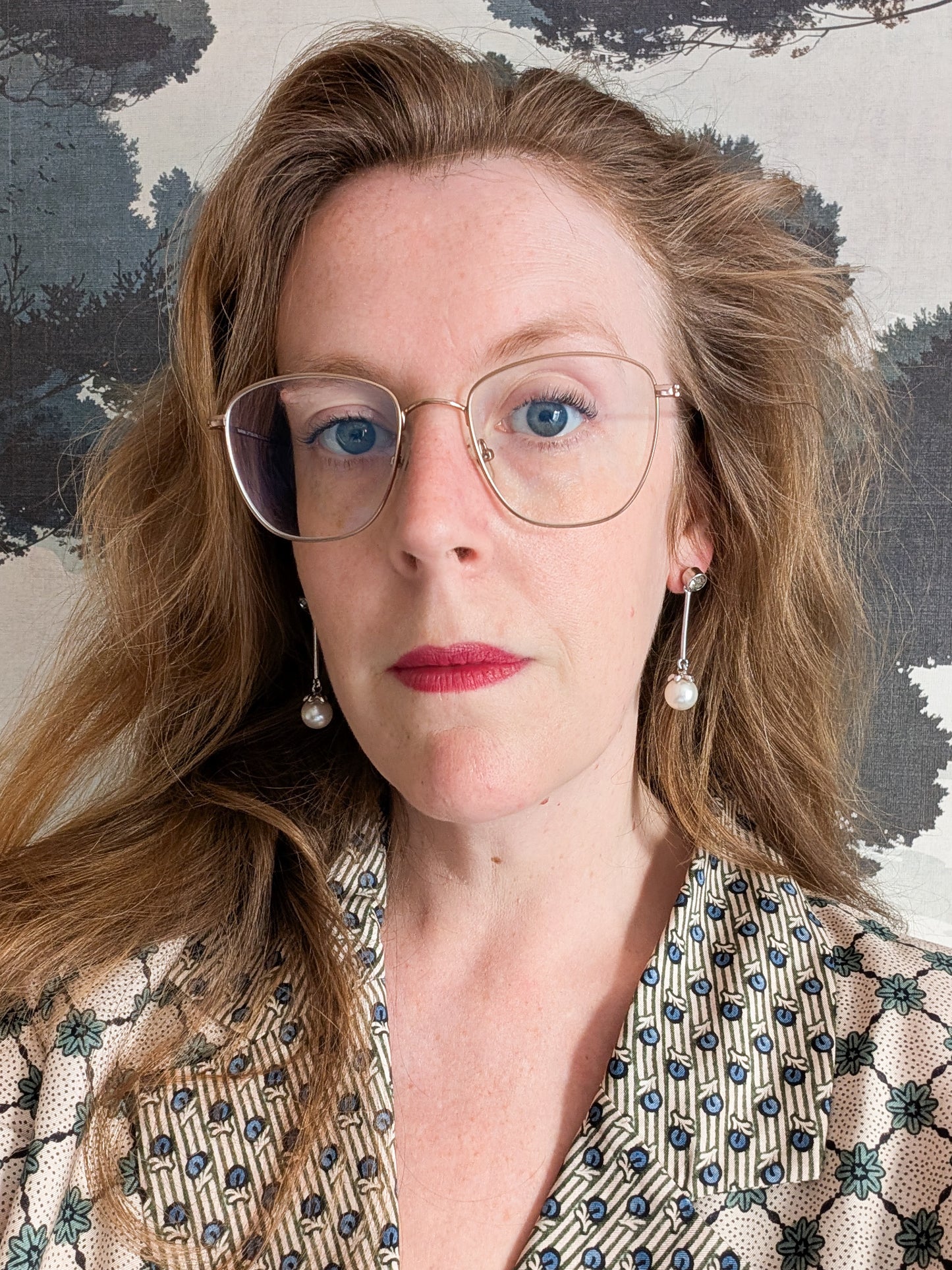 Longues boucles perles