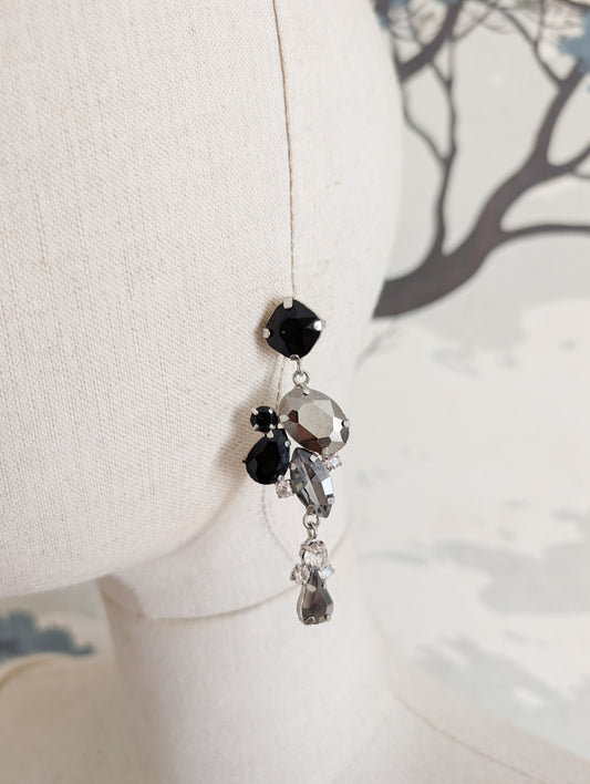 Longues boucles oreilles percées