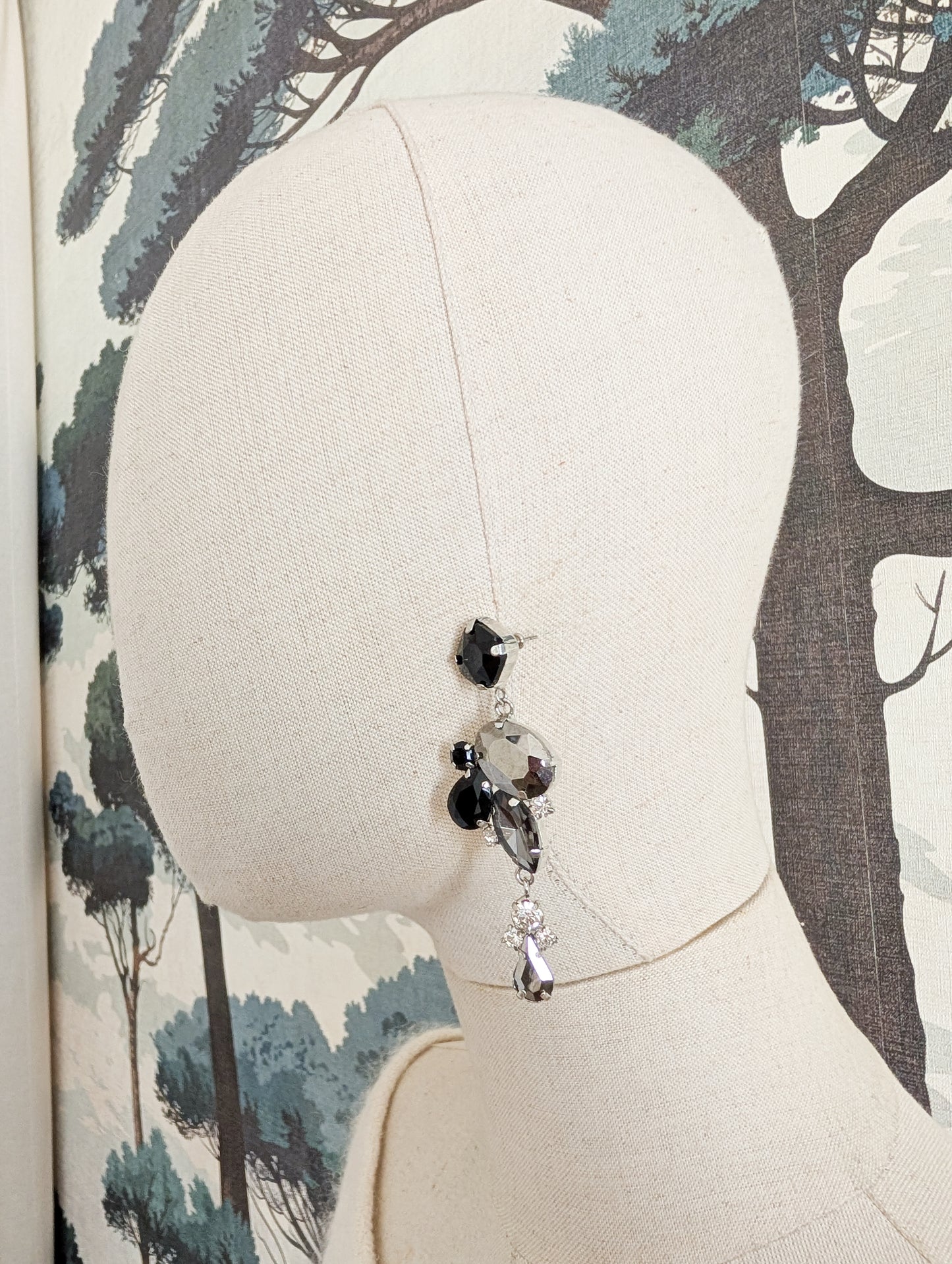 Longues boucles oreilles percées