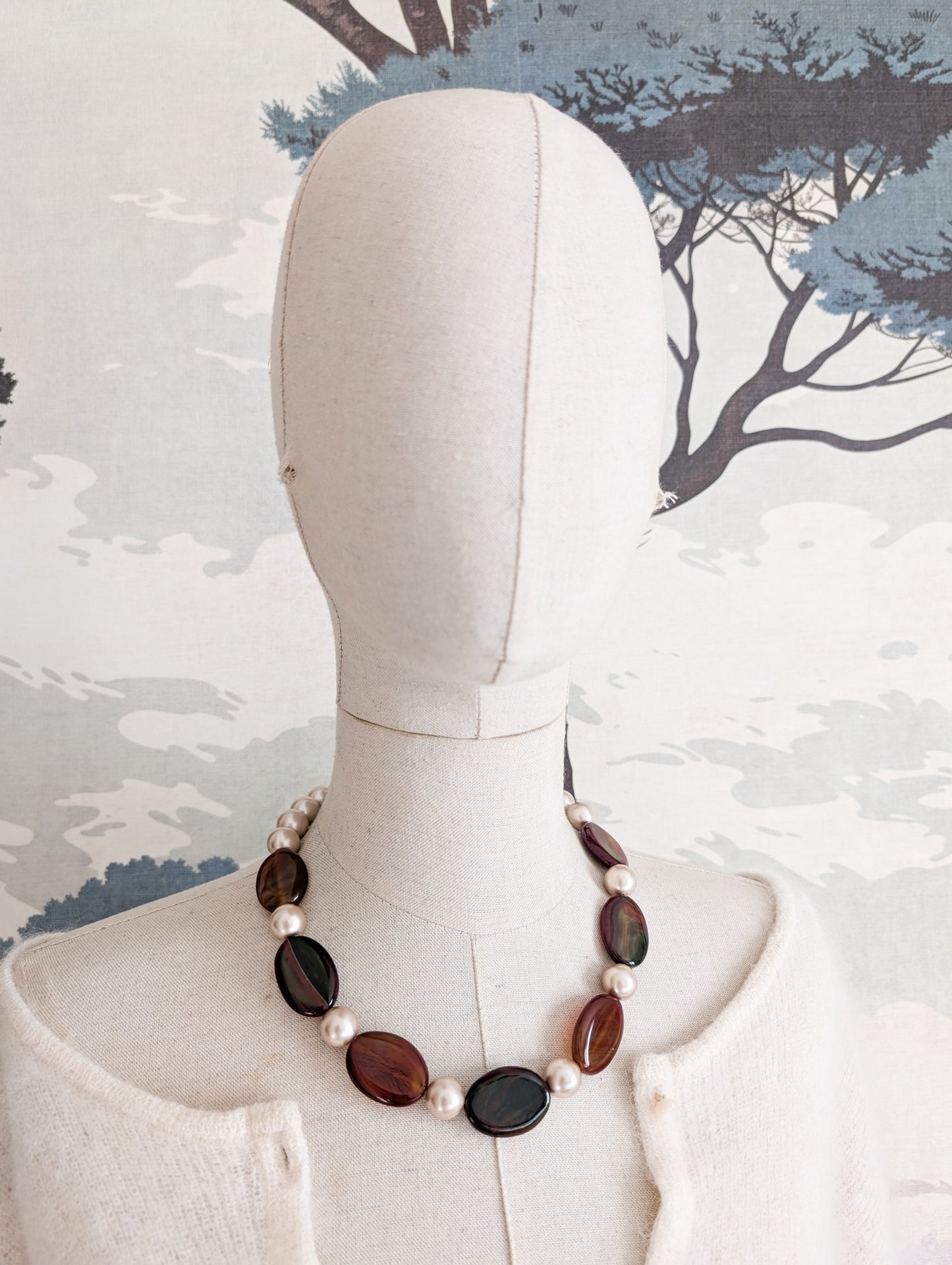 Collier de perles et Agates