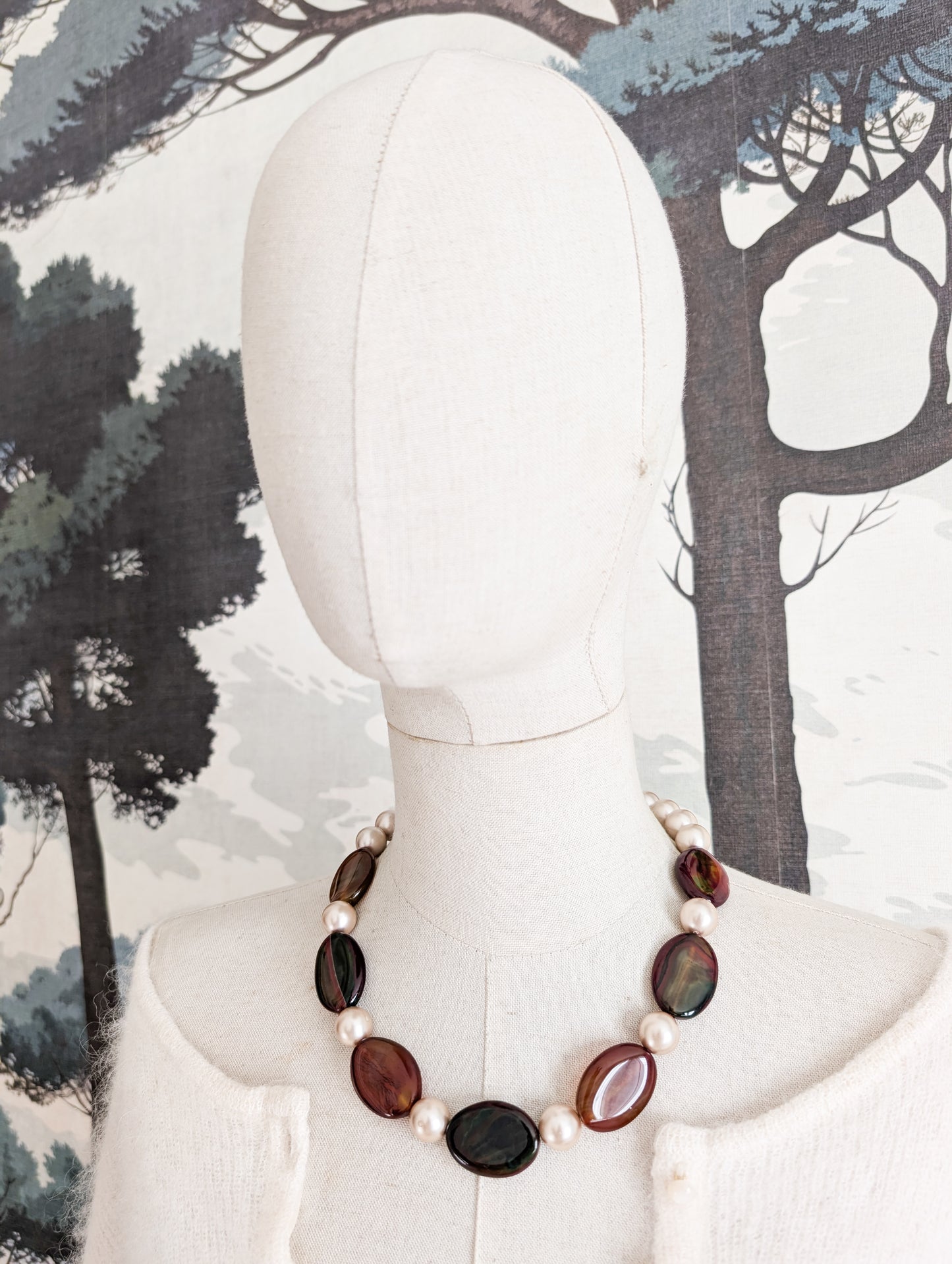 Collier de perles et Agates