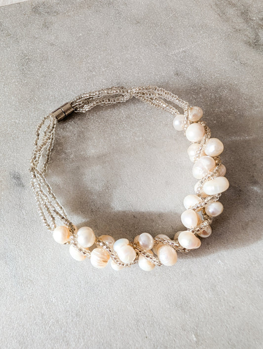 Bracelet de perles veritables