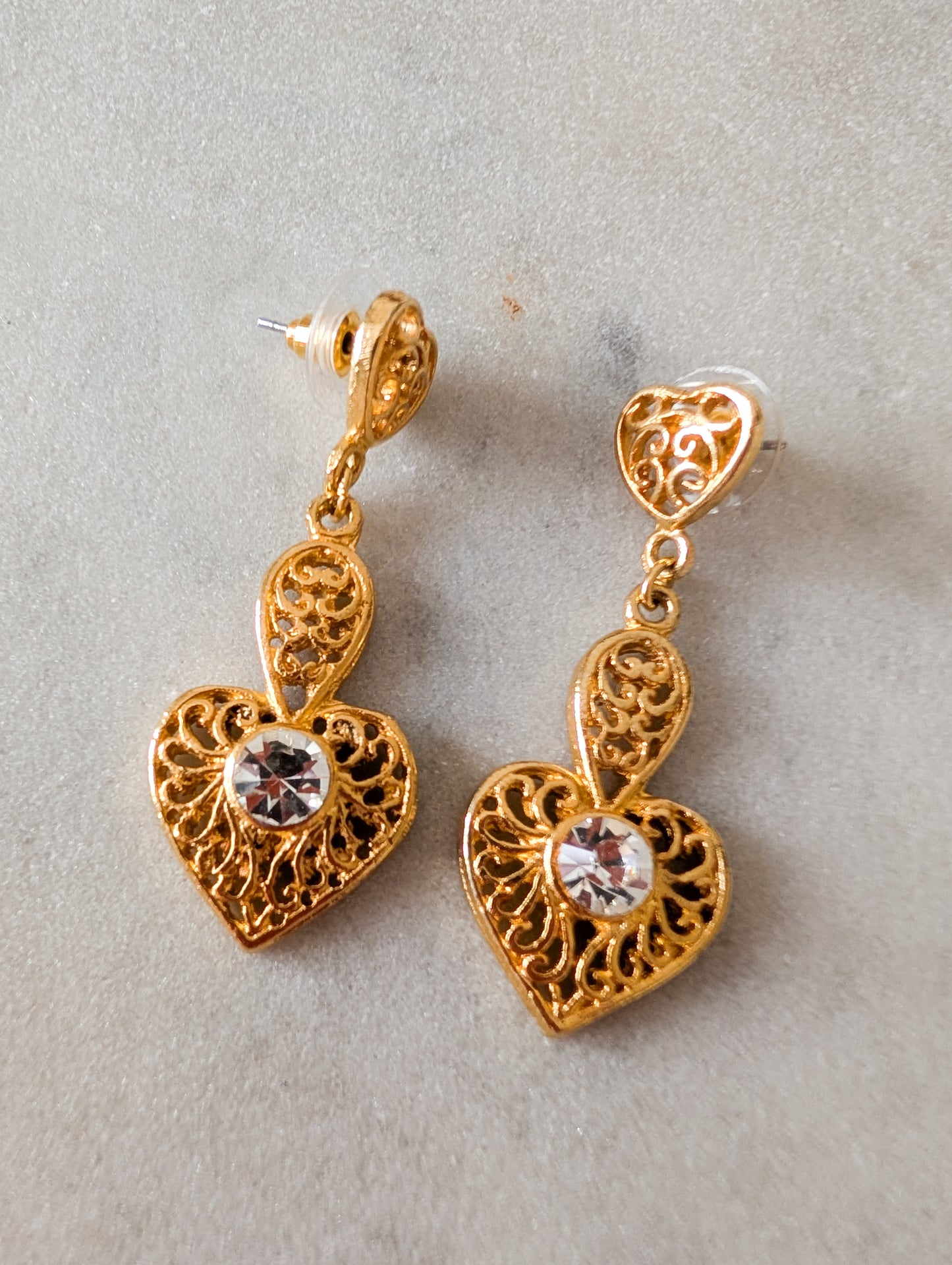 Boucles coeur oreilles percées