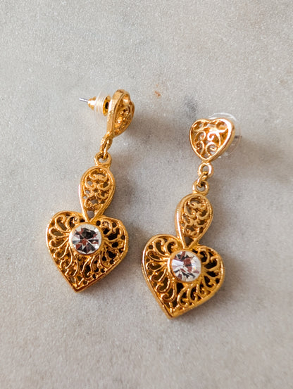 Boucles coeur oreilles percées