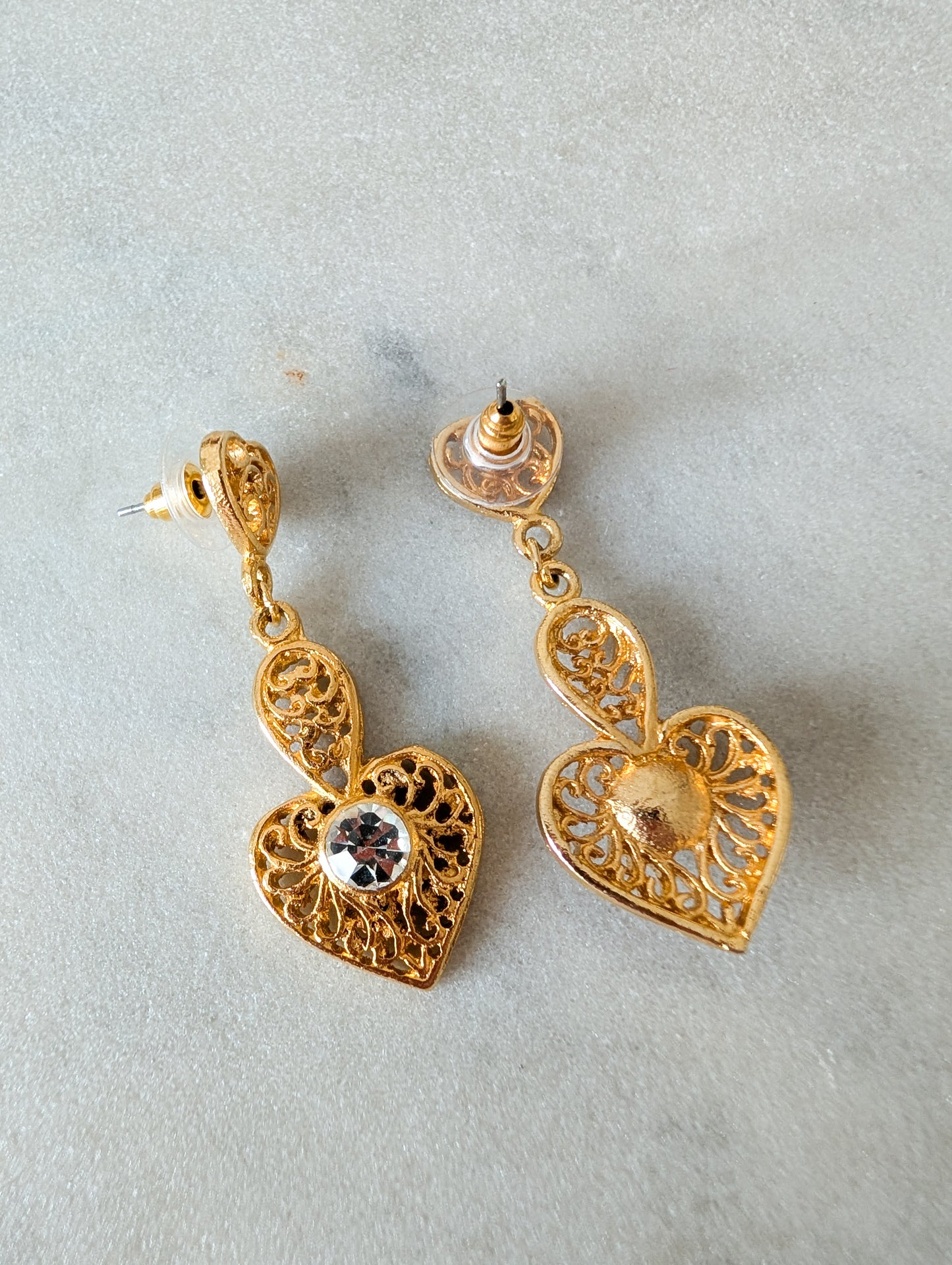 Boucles coeur oreilles percées