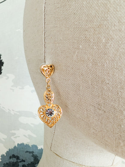 Boucles coeur oreilles percées