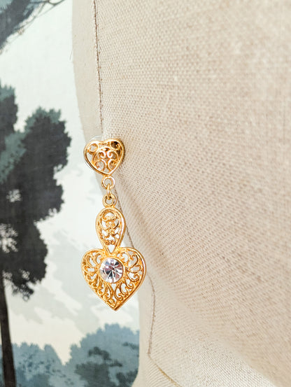 Boucles coeur oreilles percées