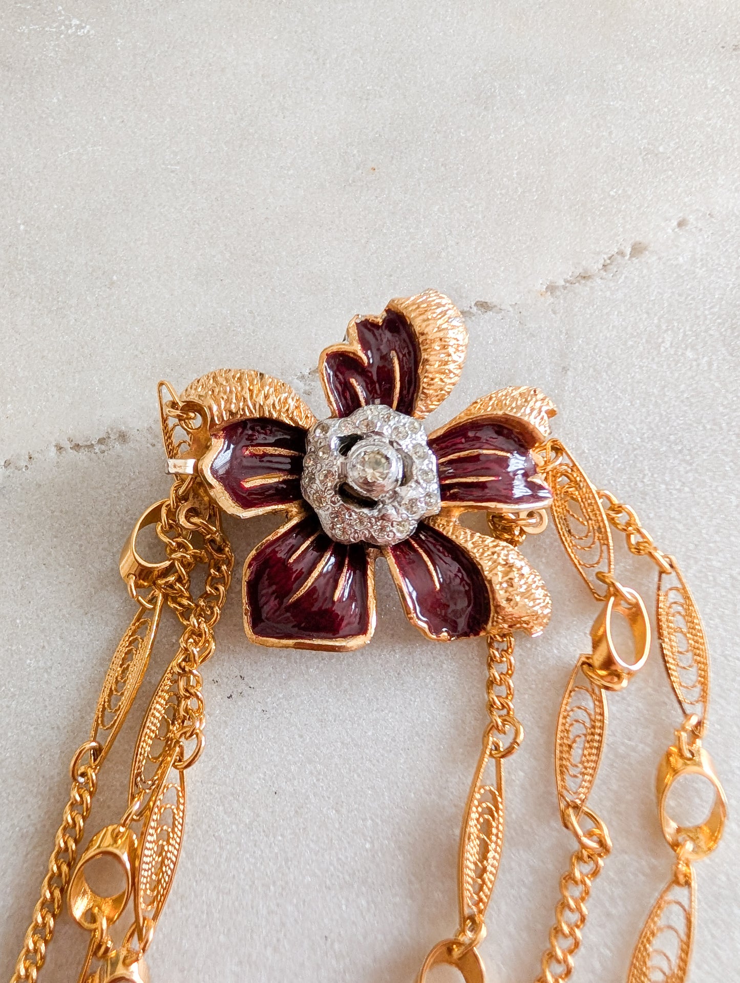 Sautoir fleur Corocraft