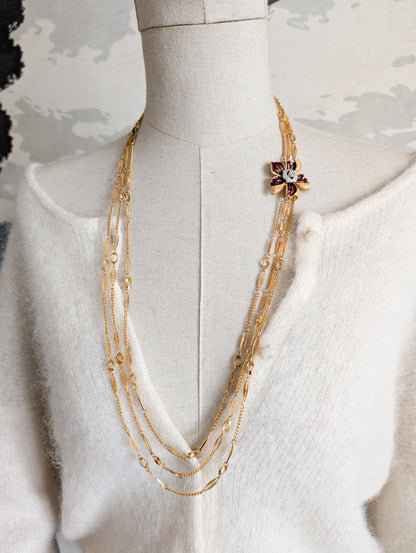 Sautoir fleur Corocraft