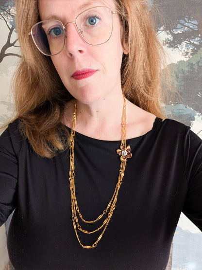 Sautoir fleur Corocraft