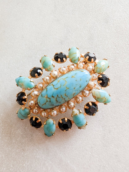 Broche pâte de verre