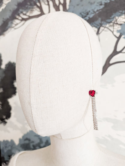 Longues boucles coeurs à tiges