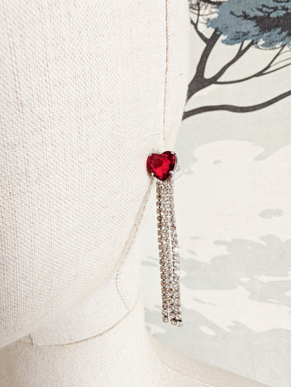 Longues boucles coeurs à tiges