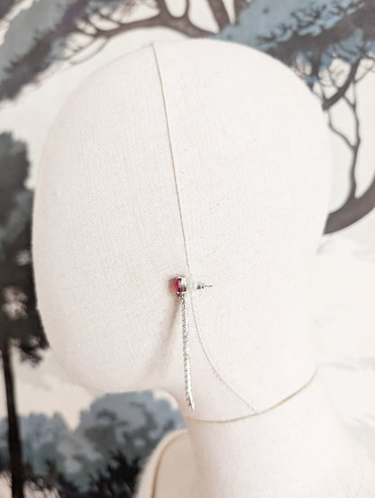 Longues boucles coeurs à tiges