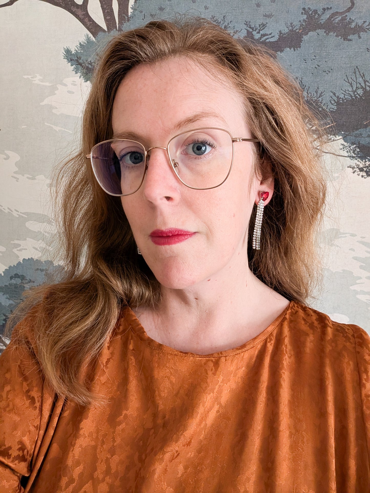 Longues boucles coeurs à tiges