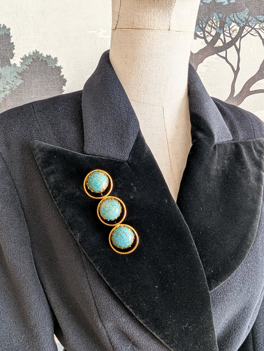 Broche en pâte de verre