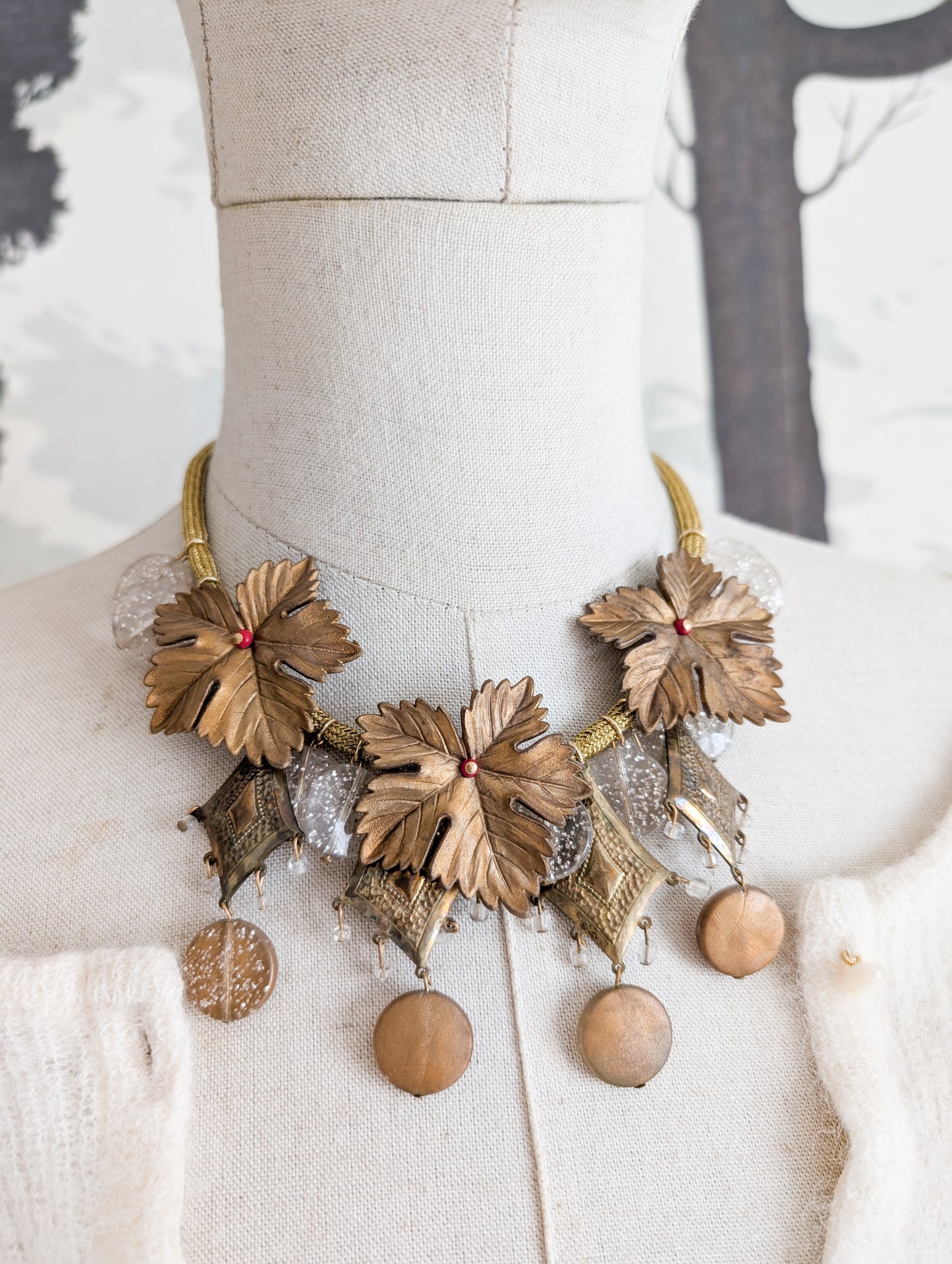 Collier feuilles Sharra Pagano