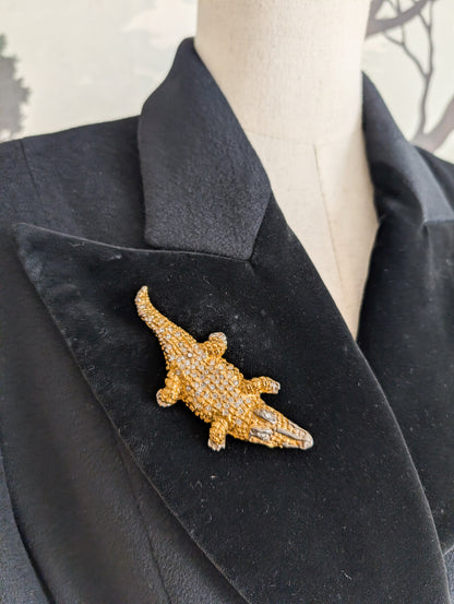 Broche crocodile