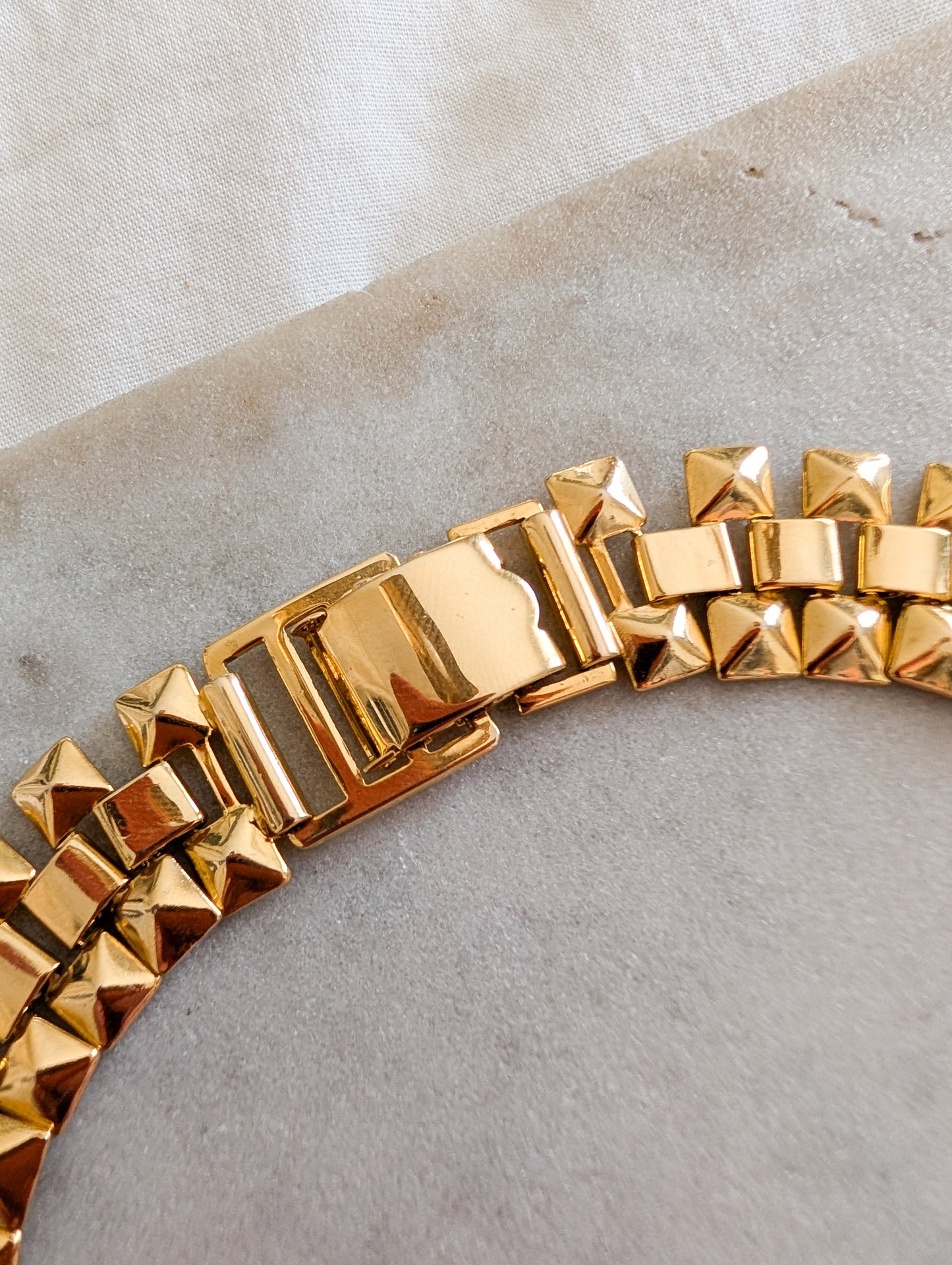 Collier or et perles